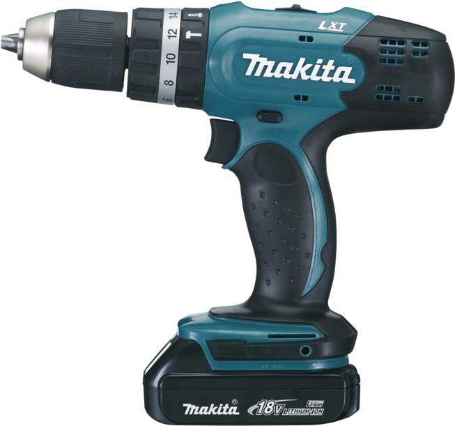 Makita DHP453SYE Handbohrmaschine Lithium-Ion (Li-Ion) 1.5Ah 1700g Schwarz - Blau Akku-Bohrer (DHP453SYE)