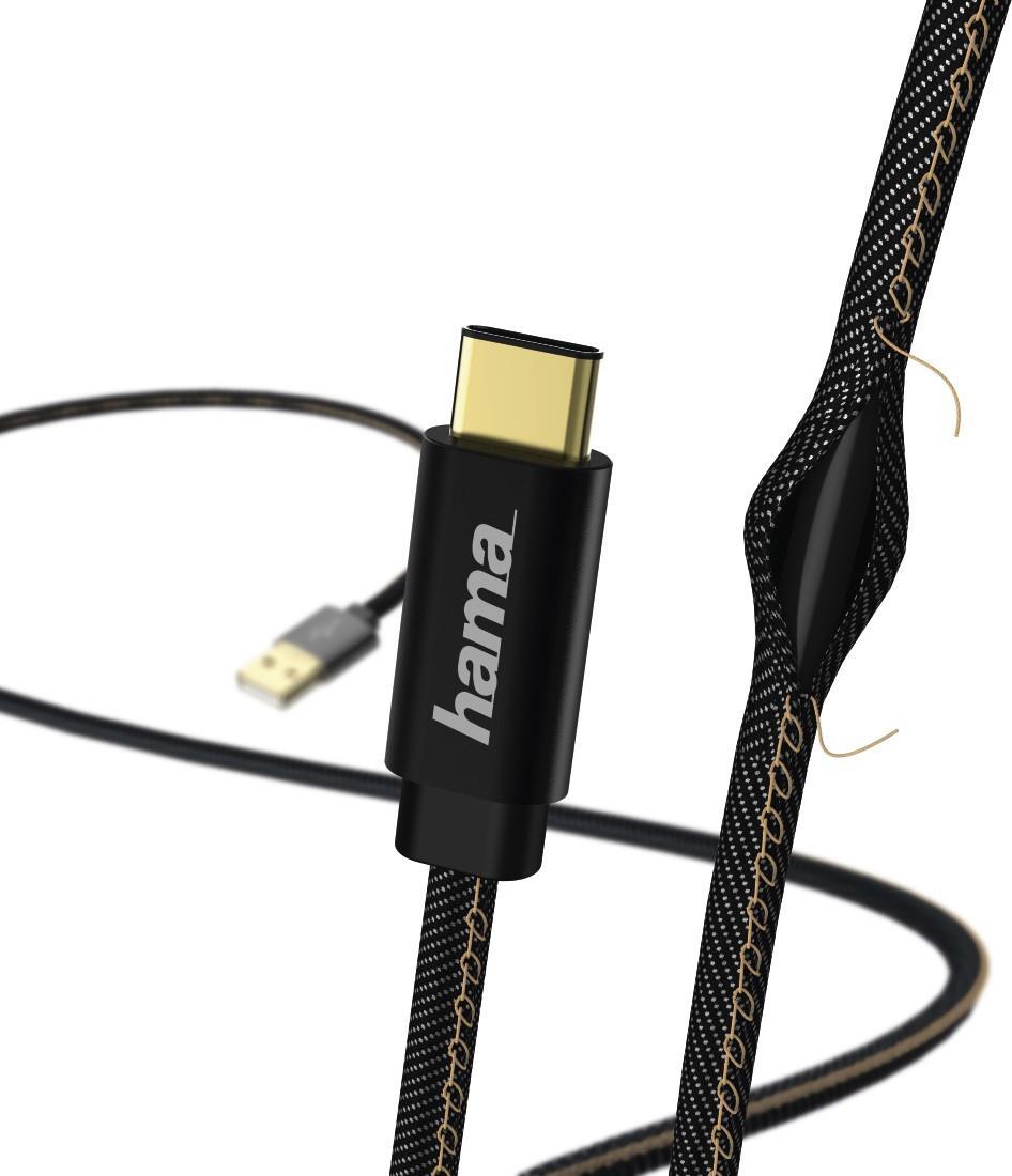 Hama 00183202 USB Kabel 1,5 m USB A USB C Männlich Schwarz (00183202)