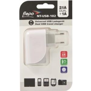 Flepo NT-USB-102 - Innenraum - Tablet - Smartphone - AC - Weiß - 100 - 240 - 50 - 60 (ddddd)