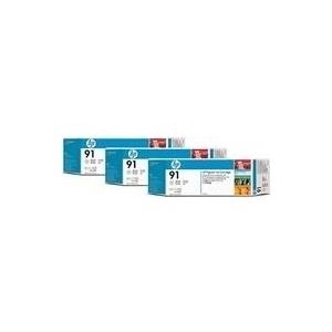 Hewlett-Packard HP 91 3-ink Multipack - Druckerpatrone - 3 x Hellgrau (C9482A)