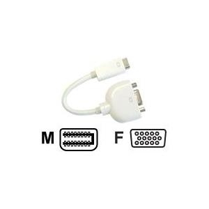 Jou Jye Computer AVC 226 - VGA-Adapter - HD-15 (W) bis Mini-DVI (M) - 10 cm - weiß