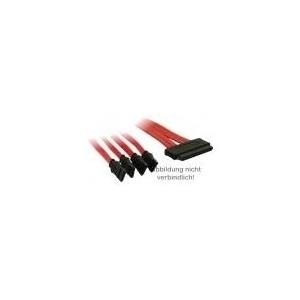 MAG - Internes SAS-Kabel (Serial Attached SCSI) - 32 PIN SAS (SFF-8484) Stecker-> 4 x SAS SFF-8482 + 4 x 13,30cm (5,25) Stromanschluss - 0,75 m (SAS-84FAN-PW-75)