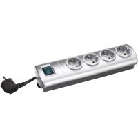 Brennenstuhl Primera-Line - Steckdosenleiste - 4 Ausgangsstecker - Silber (1153390124)