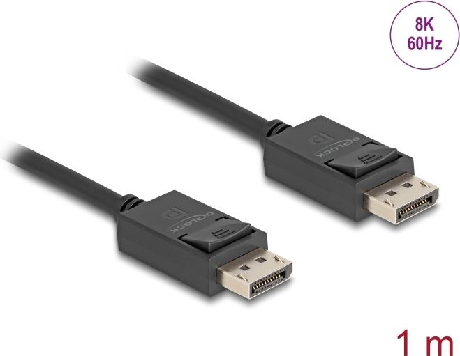 Delock Cavo DisplayPort 8K 60 Hz 40 Gbps 1 m