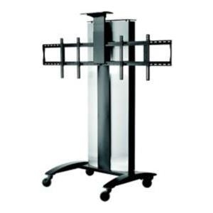 Peerless-AV SmartMount SR555E - Wagen für 2 LCD / plasma panels / video conferencing system - lockable - Textured Black Powder - Bildschirmgröße: 101,6 - 139,7 cm (40 - 139,70cm (55)) - Montageschnittstelle: 200 x 200 mm, 400 x 400 mm (SR555E)