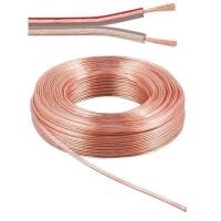 Lautsprecherkabel Premium, 2x 2,5mm², Innenleiter 100% Kupfer, transparent, 50m Ring, Good Connections® (SH-LKT25C)