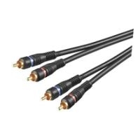Wentronic goobay - Audiokabel - Composite Audio - RCA (S) bis RCA (S) - 1.5 m - doppelt abgeschirmtes Koaxialkabel - Schwarz (50032)