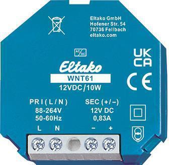 Alimentatore switching ad ampio raggio Eltako. WNT61-12 V CC/10 W (61000264)