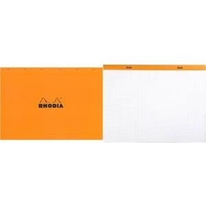 RHODIA Notizblock No. 38, DIN A3+, kariert, orange Maße: 420 x 318 mm, kopfseitige Heftung, 80 g/qm, - 5 Stück (38200C)