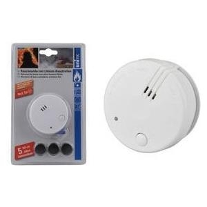 uniTEC Rauchmelder CE Mini, weiß, Alarmsignal: ca. 85 dB fotoelektrisch, Rauchentwicklung löst Alarm aus, einfache - 1 Stück (46781)