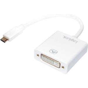 LogiLink USB-C auf DVI Adapter Konform zur USB 3.1-Spezifikation Gen1, Unterstützt Mac OS X und Chrome OS Unterstützt HDCP 1.3, Videoauflösung bis zu 1080p. passend zum neuen MacBook Pro und zum MacBook 30,50cm (12) (UA0245A)
