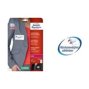 Avery L4784 - Silk-Namensetiketten - weiß - 29,6 x 63,5 mm - 540 Stck. (20 Bogen x 27) (L4784-20)