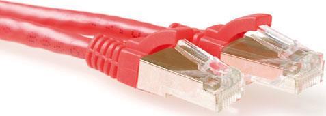 Cavo patch ACT rosso da 7 metri LSZH SFTP CAT6A antigroviglio con connettori RJ45. Cat6a s/ftp lszh sng rd 7,00 m (FB7507)