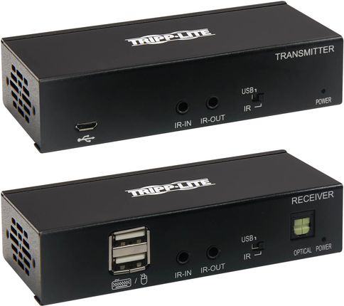 Tripp Lite B127A-1A1-BDBD moltiplicatore AV Trasmettitore e ricevitore AV Nero (Tripp Lite DisplayPort over Cat6 KVM Extender K