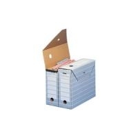 ELBA tric Archiv-Schachtel, Breite 55 mm, für A4, grau-weiß aus stabiler Wellpappe, Maße: (B)55 x (T)340 x (H)270 mm (83423)