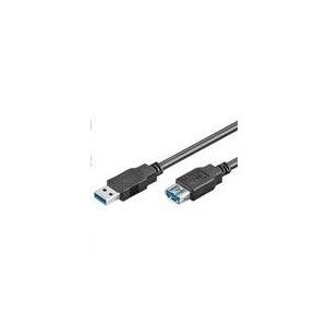 MicroConnect USB 3.0 - USB-Verlängerungskabel - USB Typ A (W) bis USB Typ A (M) - USB 3.0 - 1 m - Schwarz