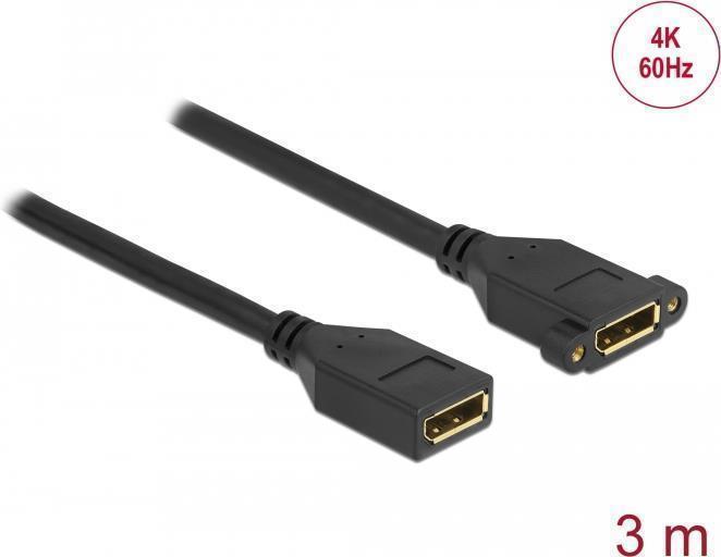 Delock Cavo DisplayPort 1.2 da femmina a femmina per installazione 4K 60 Hz 3 m