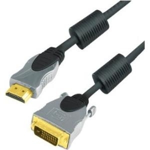 Professional HDMI DVI Kabel, High Quality, vergoldet, HDMI St. A / 24+1pol DVI-D St., 3.0 m Hochwertiges Anschlusskabel zur Übertragung von digitalen Monitorsignalen (49910103H)
