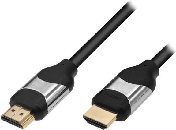 M-Cab 6060021 cavo HDMI 1 m HDMI tipo A [Standard] Argento, Nero (HDMI CABLE 4K60HZ 1M PROF - HDMI 2.0 HI-SPEED W/E BLACK)