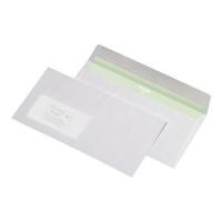 MAILmedia Briefumschlag Envirelope, DIN lang, weiß mit Fenster links, Haftklebung mit Abdeckstreifen, 75 g-qm (227440)