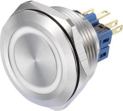 Conrad Druckschalter 250 V/AC 3 A 1 x Ein/(Ein) GQ30-11E/W/12V IP65 tastend 1 St. (GQ30-11E/W/12V)