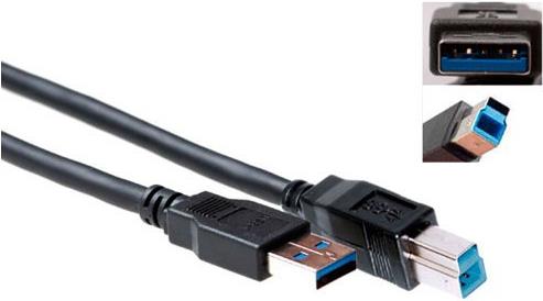 Advanced Cable Technology 1m - USB 3.0 1m USB A USB B Männlich Männlich Schwarz USB Kabel (SB3017)