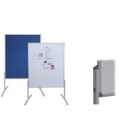 FRANKEN Moderationstafel PRO, 1.200 x 1.500 mm, Filz/Schreib Vorderseite: Filz blau, Rückseite: lackiert weiß (MT801303)