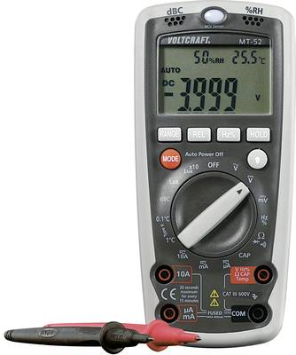 Voltcraft Hand-Multimeter digital MT-52 Umwelt-Messfunktion CAT III 600 V Anzeige (Counts): 4000 (MT52)