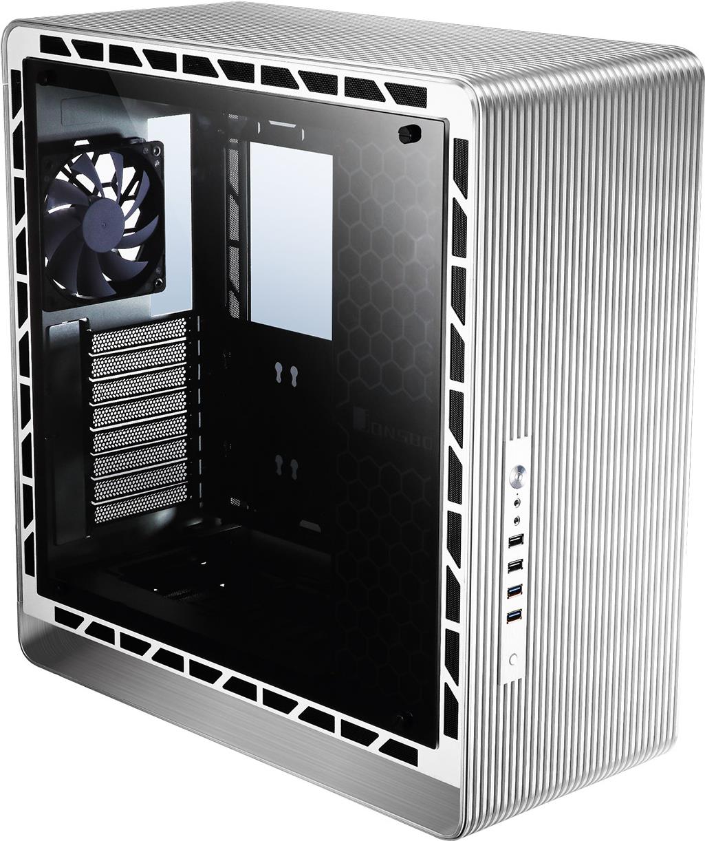 Cooltek Jonsbo UMX5 Midi Tower ATX Gaming Gehäuse, Silber mit Seitenfenster (JB-UMX5 S)