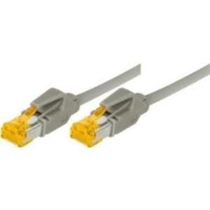 Patchkabel S/FTP, PiMF, Cat 6a, grau, 35,0 m Für 10 Gigabit/s, halogenfrei, mit Draka-Kabel und Hirosesteckern TM31 (bisherige Bezeichnung S/STP) (72235)