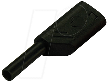 SKS Kontakttechnik Sicherheitslaborstecker ø 2 mm schwarz CAT III (MST S WS 30 AU SCHWARZ / BLACK)