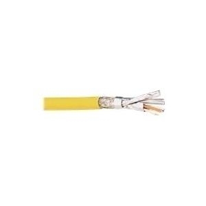 Leoni Duplex-Installationskabel MegaLine F6-90 S/F Dx,Cat.7 Rohkabel, S/FTP, PiMF, gelb, 500 m Einwegtrommel Paarweise und gesamtgeschirmtes Netzwerk-Installationskabel (bisherige Bezeichnung S/STP) (7KS70011/500m)