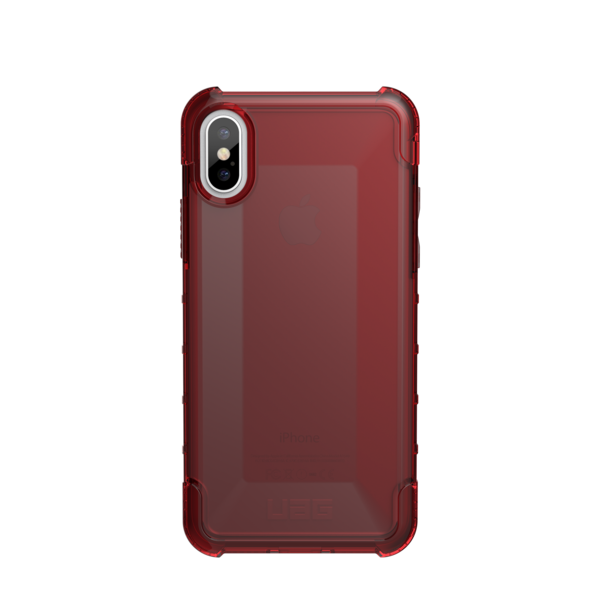 UAG Plyo Series - Hintere Abdeckung für Mobiltelefon - widerstandsfähig - composite - Crimson - für Apple iPhone X