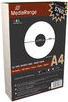 MediaRange - Klebstoff - weiß - CD (41 x 118 mm) - 70 g/m² - 100 Etikett(en) (50 Bogen x 2) undurchsichtige CD-/DVD-Etiketten