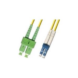 MicroConnect - Netzwerkkabel - SC/APC Einzelmodus (M) bis LC/UPC Einzelmodus (M) - 15 m - Glasfaser - 9/125 Mikrometer - OS1 - halogenfrei