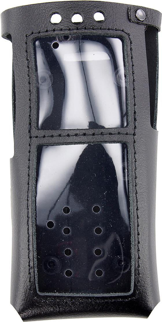 Böckenholt Ledertasche für STP8/9000, schwarz, mit Folienfenster, Gürtelschlaufe ohne Ösen Folienfenster über Display + Tastatur, mit breiterGürtelschlaufe mit 2 Druckknöpfen (M37030)