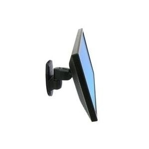 Ergotron 200 Series Wall Mount Pivot - Befestigungskit (Wandplatte, Pivot) für Monitor - Schwarz - Bildschirmgröße: bis zu 61cm (bis zu 61,00cm (24) ) - Montageschnittstelle: 100 x 100 mm, 75 x 75 mm - Wandmontage möglich (45-232-200)