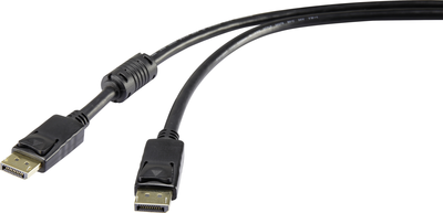 Connettore di visualizzazione del cavo di connessione displayPort RenkForce 500 M Contatti plug-in GILD RF-5234036 con cavo di