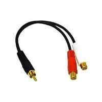 C2G Value Series Y-Cable - Audiokabel - RCA (M) bis RCA (W) - abgeschirmt - Schwarz