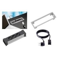Bachmann POWER FRAME 3-way - Rahmen für Anschlüsse - silbergrau, RAL 9006 (317.000)