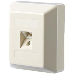 METZ CONNECT BTR IT CONNECT UAE 8 AP - Wanddose - RJ-45 - Pearl White, RAL 1013 - 1 Anschluss (130003001-I)