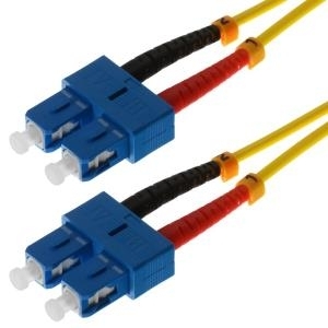 Helos - LWL Patchkabel - SC Duplex- SC Duplex - 7.5 m - 9/125 Mikrometer - OS2 - gelb