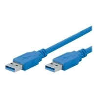 USB 3.0 Kabel, USB 3.0 St. A / USB 3.0 St. A, blau, 1,8 m Unterstützt Transferraten bis USB Superspeed (5 Gigabit/s) (39903102)