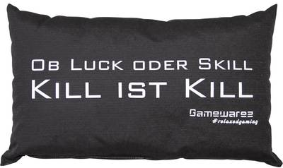 Gamewarez Gaming Kissen ObLuckOderSkill schwarz (PIA04OLOS0)