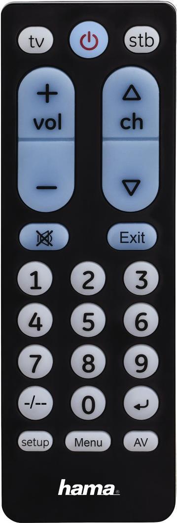 Hama 00040072 IR Wireless Drucktasten Schwarz Fernbedienung (00040072)