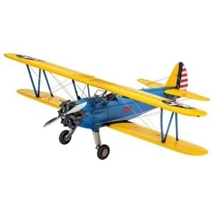 Revell Stearman PT-17 Kaydet - 1:48 - Montagesatz - Flugzeugzelle - Stearman PT-17 Kaydet - Militärflugzeug - Blau - Gelb (03957)