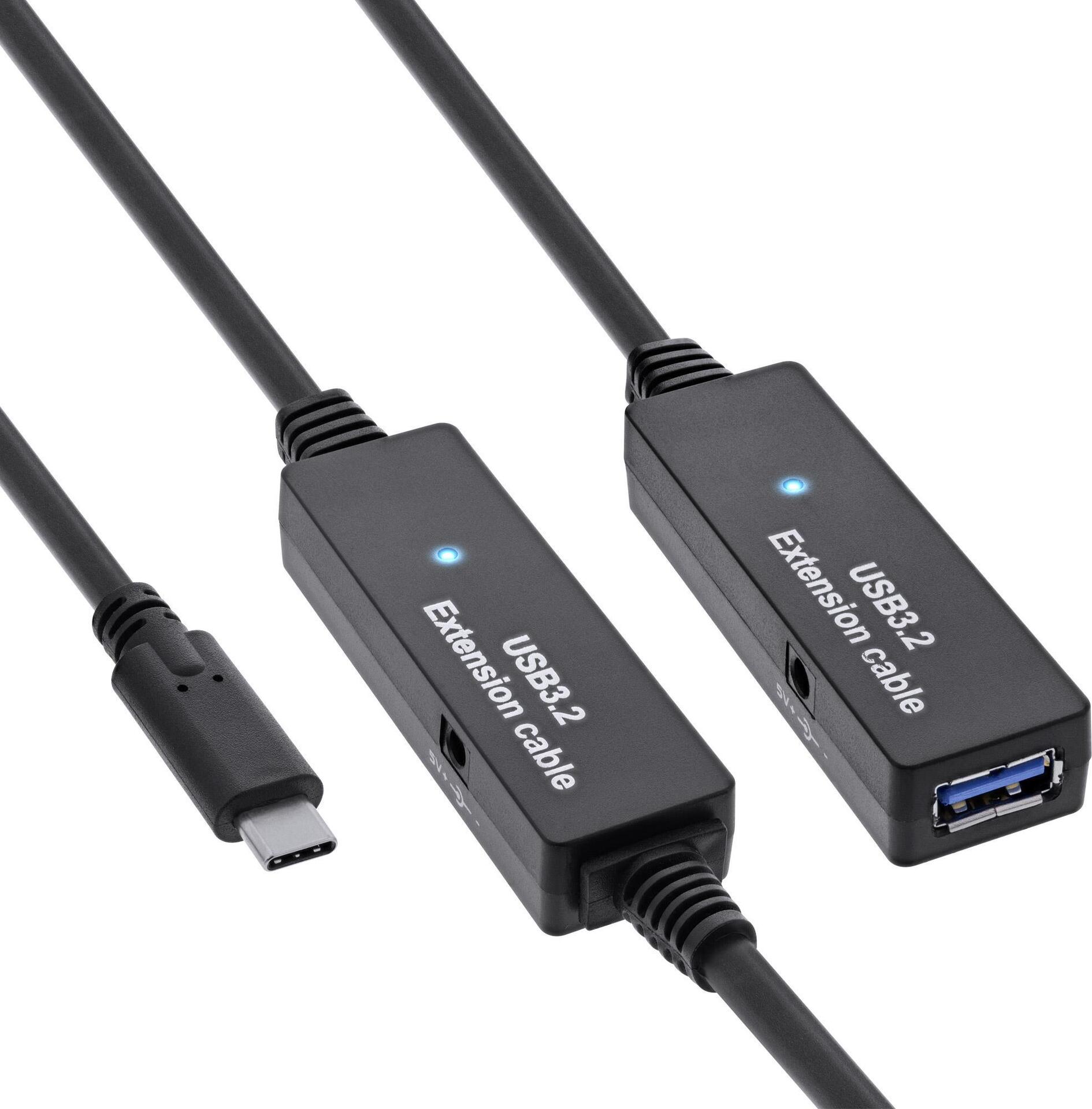 Estensione attiva USB 3.2 Gen.1 - Da spina USB-C a presa USB-A - 15 m