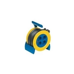 REV Mini Reel - Verlängerungsschnur - Wechselstrom 250 V - 3000 Watt - output connectors: 4 - Blau, Gelb (882134)
