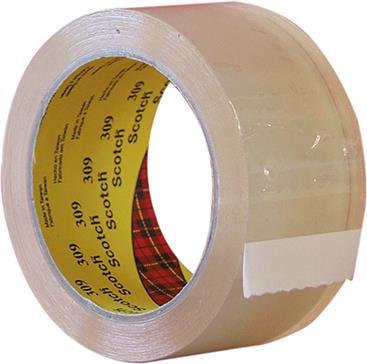 Tartan Verpackungsklebeband 369, 50mm x 66m, transparent synthetischer Kautschukklebstoff (lösungsmittelfrei) (369T5066)