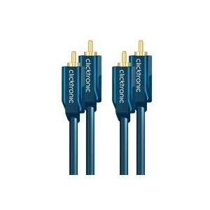 ClickTronic Casual Series - Audiokabel - RCA (M) bis RCA (M) - 7.5 m - Koax